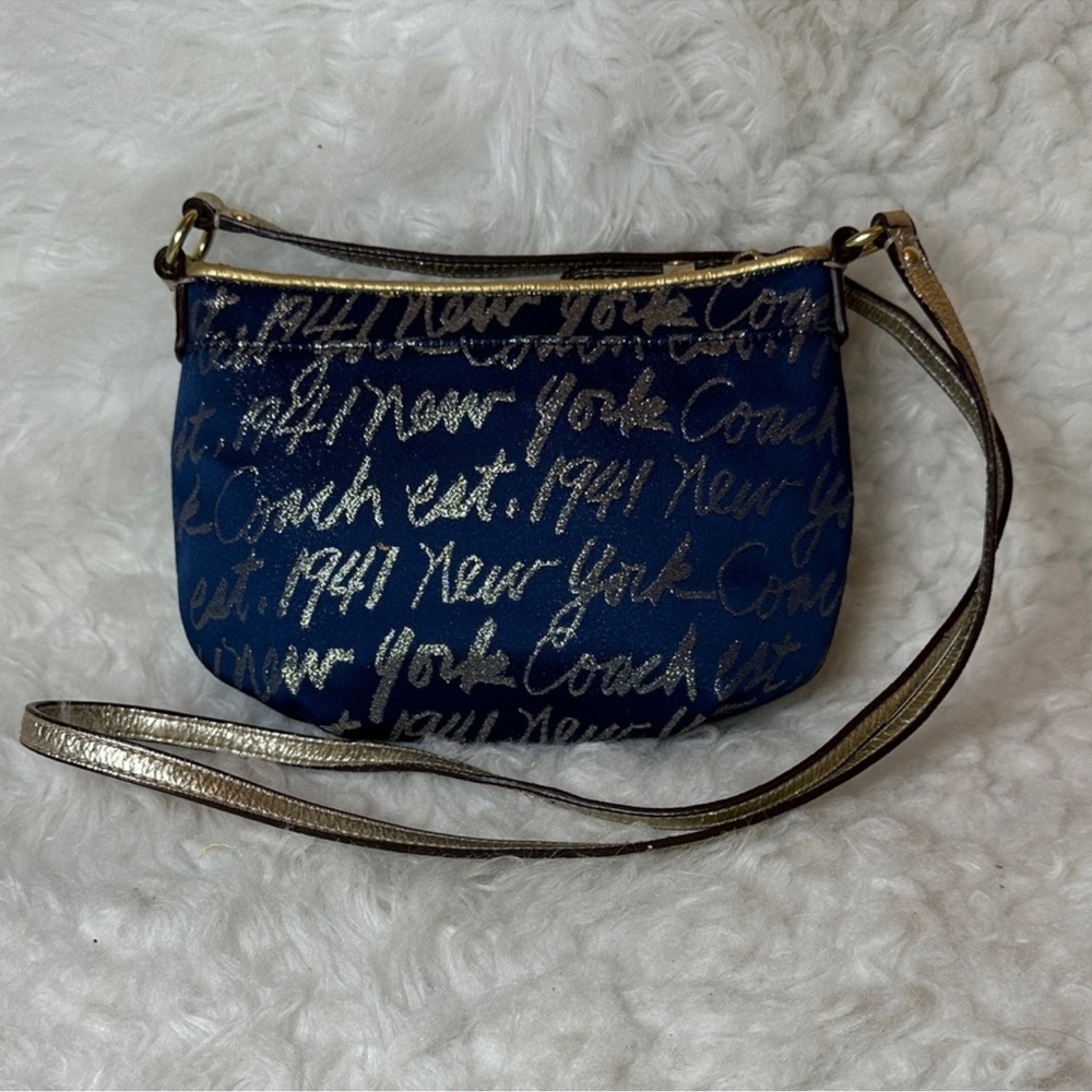 Rare Coach 45650 Poppy Signature Script CrossbodySwingpack w/small coin purse - Picture 8 of 16
